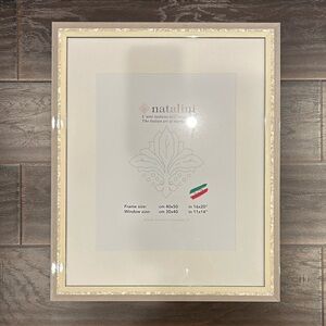 Natalini NWT Made in Italy Gray Pearl Wall Frame, 16x20”